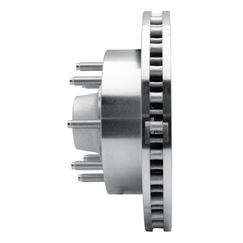 Ford Excursion Brake Rotor (1) - Front Left - R1 Concepts - Drilled & Slotted - Silver - `99-`02